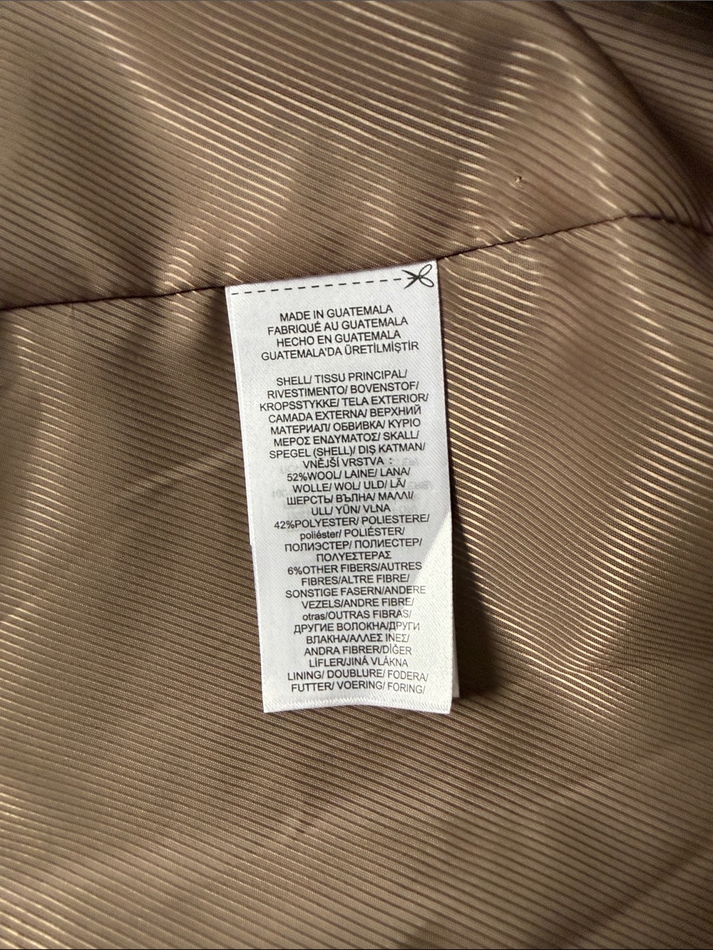 NWOT: Lauren Ralph Lauren Brown and Black Houndstooth Long Coat (6) - Picture 5 of 7